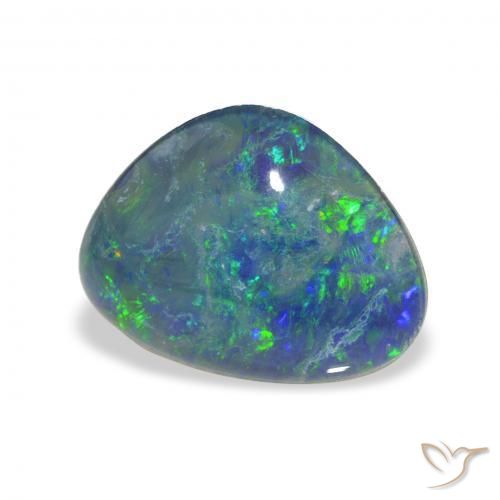 Triplet d'opale Multicolore naturelle Fantaisie, 4.05 ct, Opaque
