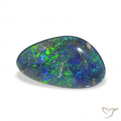 Triplet d'opale Multicolore naturelle Fantaisie, 3.32 ct, Opaque