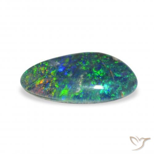 Triplet d'opale Multicolore naturelle Fantaisie, 3.32 ct, Opaque