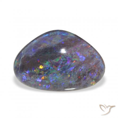 Triplet d'opale Multicolore naturelle Fantaisie, 6.63 ct, Opaque