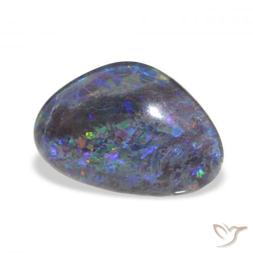 Triplet d'opale Multicolore naturelle Fantaisie, 6.63 ct, Opaque