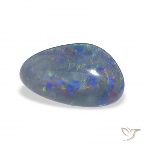 Triplet d'opale Multicolore naturelle Fantaisie, 3.26 ct, Opaque