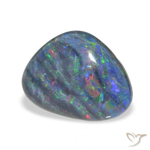 Triplet d'opale Multicolore naturelle Fantaisie, 4.27 ct, Opaque