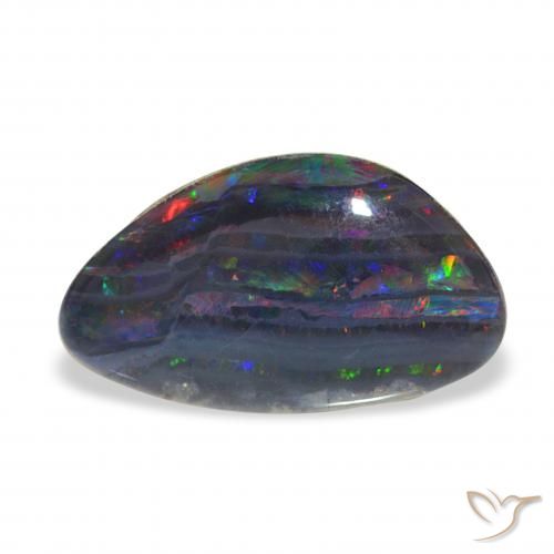 Triplet d'opale Multicolore naturelle Fantaisie, 3.12 ct, Opaque