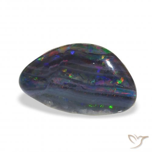 Triplet d'opale Multicolore naturelle Fantaisie, 3.12 ct, Opaque