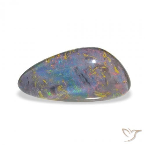 Triplet d'opale Multicolore naturelle Fantaisie, 4.21 ct, Opaque