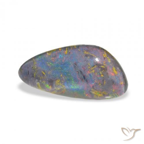 Triplet d'opale Multicolore naturelle Fantaisie, 4.21 ct, Opaque