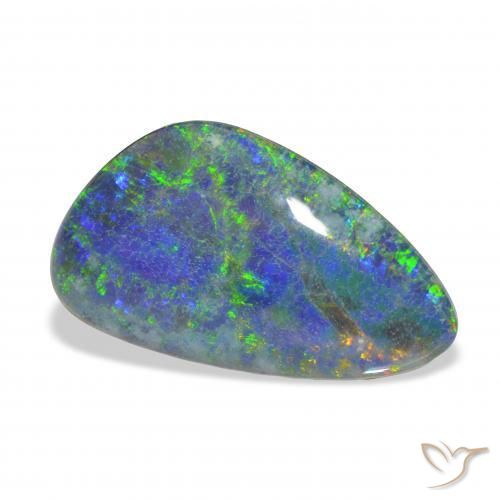 Triplet d'opale Multicolore naturelle Fantaisie, 7.02 ct, Opaque