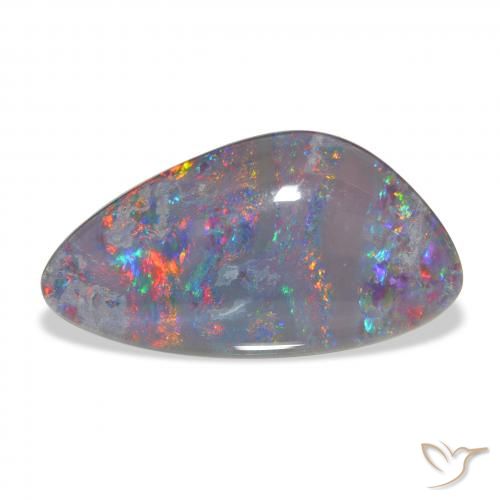 Triplet d'opale Multicolore naturelle Fantaisie, 8.07 ct, Opaque