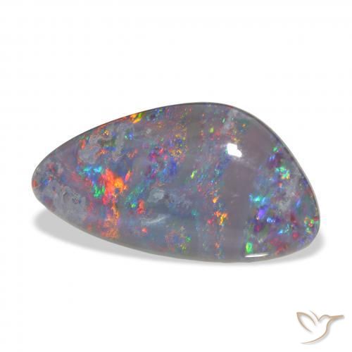 Triplet d'opale Multicolore naturelle Fantaisie, 8.07 ct, Opaque