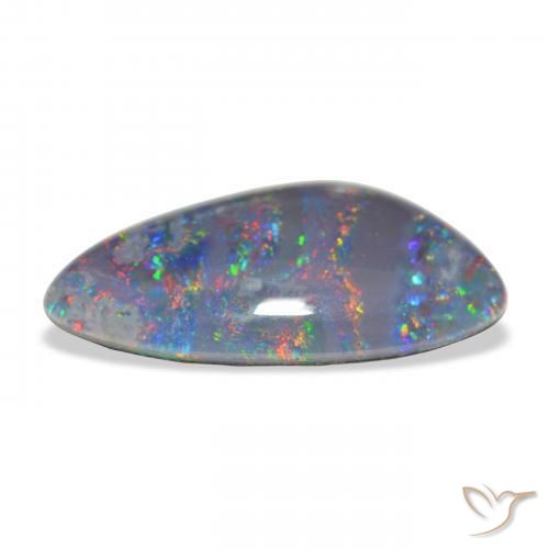 Triplet d'opale Multicolore naturelle Fantaisie, 8.07 ct, Opaque