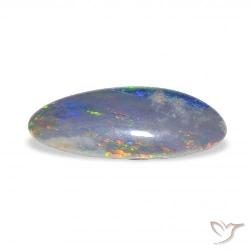 Triplet d'opale Multicolore naturelle Fantaisie, 3.42 ct, Opaque