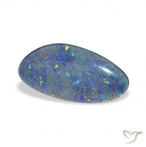 Triplet d'opale Multicolore naturelle Forme fantaisie, 3.04 ct, Opaque