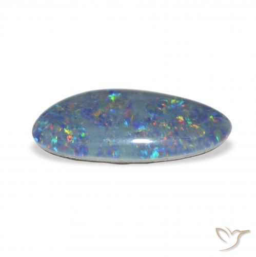 Triplet d'opale Multicolore naturelle Forme fantaisie, 3.04 ct, Opaque