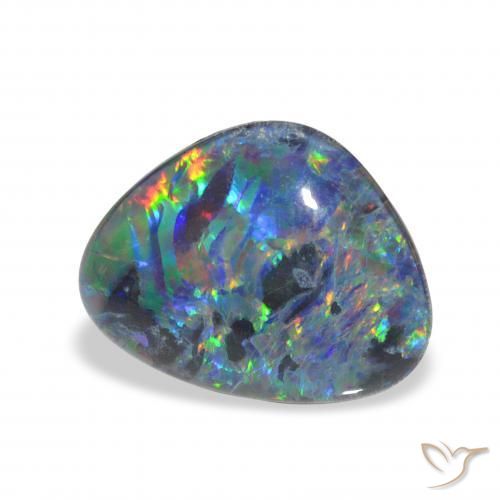 Triplet d'opale Multicolore naturelle Fantaisie, 3.92 ct, Opaque