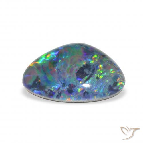 Triplet d'opale Multicolore naturelle Fantaisie, 3.92 ct, Opaque