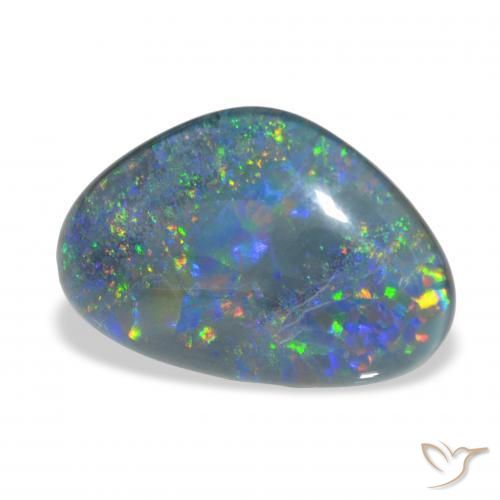 Triplet d'opale Multicolore naturelle Fantaisie, 7.15 ct, Opaque