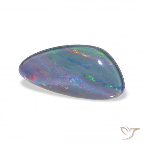 Triplet d'opale Multicolore naturelle Fantaisie, 4.33 ct, Opaque