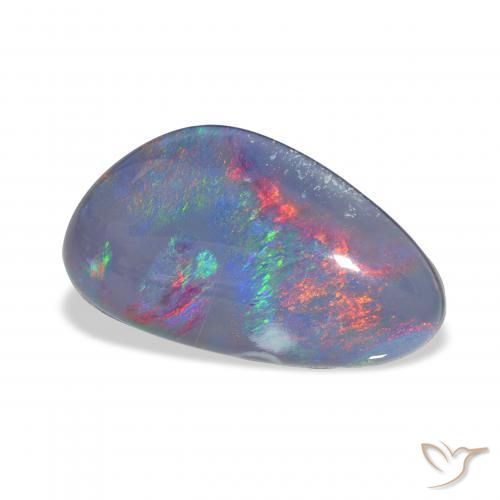Triplet d'opale Multicolore naturelle Fantaisie, 7.82 ct, Opaque