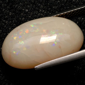 Opale multicolore naturelle transparent, 7,70 ct, transparent / translucide