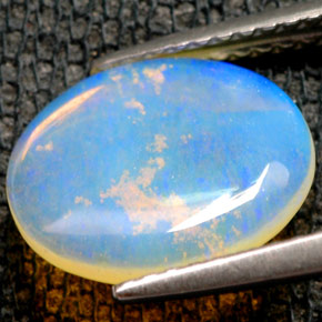 Opale multicolore naturelle transparent, 1,54 ct, transparent / translucide