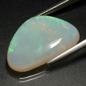 Opale multicolore naturelle transparent, 9,05 ct, transparent / translucide