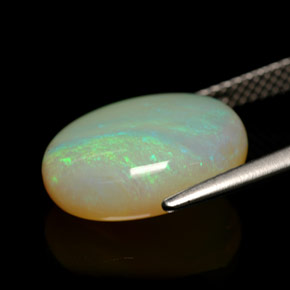 Opale multicolore naturelle transparent, 5,47 ct, transparent / translucide