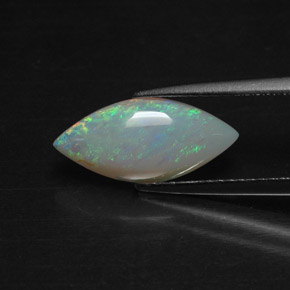 Opale multicolore naturelle transparent, 1,56 ct, transparent / translucide