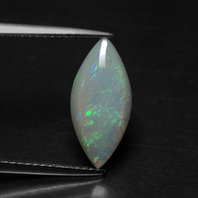 Opale multicolore naturelle transparent, 1,56 ct, transparent / translucide
