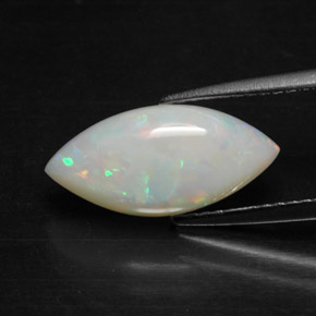 Opale multicolore naturelle transparent, 2,22 ct, transparent / translucide