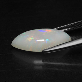 Opale multicolore naturelle transparent, 2,22 ct, transparent / translucide