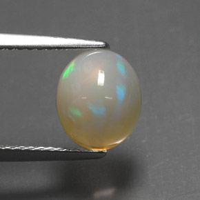 Opale multicolore naturelle transparent, 2,07 ct, transparent / translucide