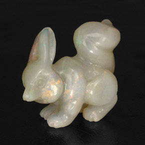 Opale multicolore naturelle forme fantaisie, 31,78 ct, opaque