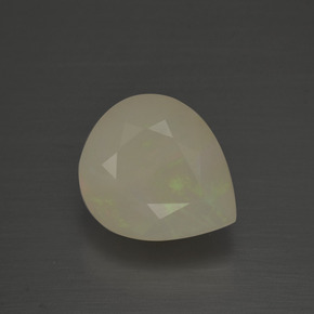 Opale multicolore naturelle en forme de poire, 2,58 ct, translucide