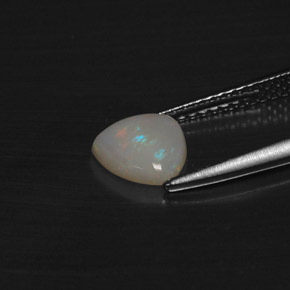 Opale multicolore naturelle trillion, 0,69 ct, translucide