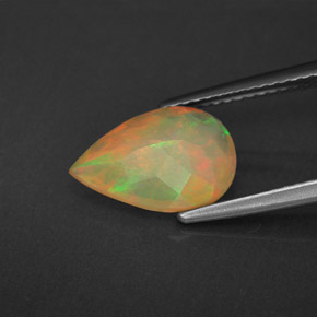 Opale multicolore naturelle transparent, 1,70 ct, transparent / translucide