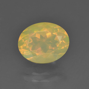 Opale multicolore naturelle coupe ovale, 1,85 ct, transparent
