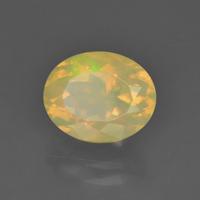Opale multicolore naturelle coupe ovale, 1,85 ct, transparent