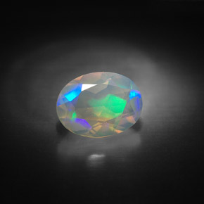 Opale multicolore naturelle transparent, 0,92 ct, transparent / translucide