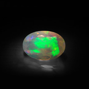 Opale Multicolore naturelle Transparent, 1.68 ct, Transparent / Translucide