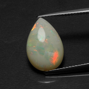 Opale multicolore naturelle transparent, 4,17 ct, transparent / translucide