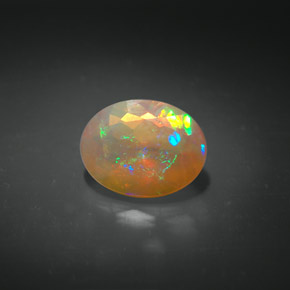 Opale multicolore naturelle transparent, 1,06 ct, transparent / translucide