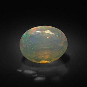 Opale multicolore naturelle transparent, 1,35 ct, transparent / translucide