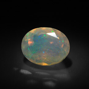 Opale multicolore naturelle transparent, 1,35 ct, transparent / translucide