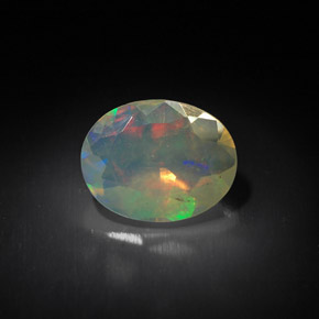 Opale multicolore naturelle transparent, 1,31 ct, transparent / translucide