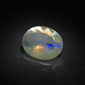 Opale multicolore naturelle transparent, 1,31 ct, transparent / translucide