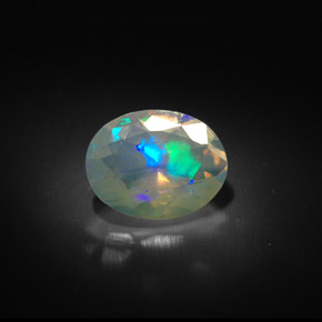 Opale multicolore naturelle transparent, 1,20 ct, transparent / translucide