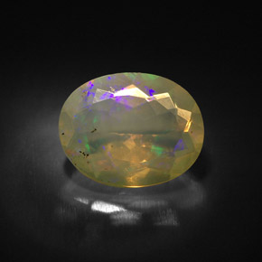 Opale multicolore naturelle transparent, 1,43 ct, transparent / translucide