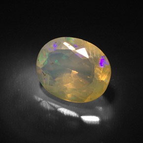 Opale multicolore naturelle transparent, 1,43 ct, transparent / translucide