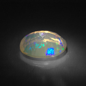 Opale multicolore naturelle transparent, 1,43 ct, transparent / translucide